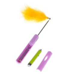 TIAKI Pompom Cat Dangler Toy With LED Pointer 1 Toy -Zoo Plus 501729 tiaki led cat teaser pompom fg 0208 6
