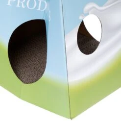 TIAKI Milk Carton Cat Cave & Scratching Furniture 33 X 31 X 55 Cm (L X W X H) -Zoo Plus 501932 tiaki milkbox scratcher cave fg 9832 5