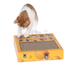 TIAKI Whack-a-Mole 2-in-1 Cat Toy 36 X 26 X 6 Cm (L X W X H) -Zoo Plus 506700 tiaki scratcher whack a mole cat fg 7385 5