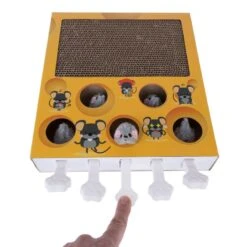 TIAKI Whack-a-Mole 2-in-1 Cat Toy 36 X 26 X 6 Cm (L X W X H) -Zoo Plus 506700 tiaki scratcher whack a mole fg 5399 9