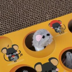 TIAKI Whack-a-Mole 2-in-1 Cat Toy 36 X 26 X 6 Cm (L X W X H) -Zoo Plus 506700 tiaki scratcher whack a mole fg 5403 9