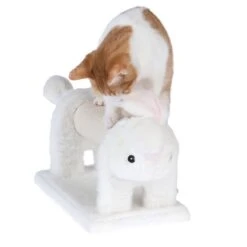 TIAKI Bunny Scratching Post For Cats White -Zoo Plus 513616 tiaki bunny scratcher cat fg 7427 3