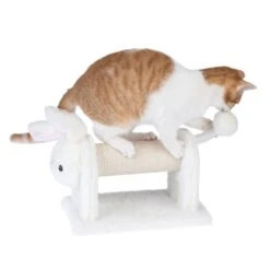 TIAKI Bunny Scratching Post For Cats White -Zoo Plus 513616 tiaki bunny scratcher cat fg 7433 2