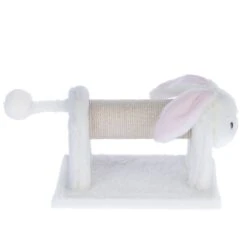 TIAKI Bunny Scratching Post For Cats White -Zoo Plus 513616 tiaki bunny scratcher fg 2967 9