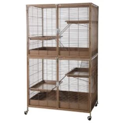 TIAKI Small Animal Cage Étagère - Caramel Economy Pack: Main Cage + Add-On -Zoo Plus 524396 524496 pla tiaki hs 013 3