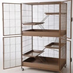 TIAKI Small Animal Cage Étagère - Caramel Add-On Unit: 93.5 X 63 X 73.8cm (L X W X H) -Zoo Plus 524396 524496 tiaki hs 011 4 2