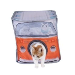 TIAKI Campervan Cat Tunnel 52 X 38 X 38 Cm (L X W X H) -Zoo Plus 524500 tiaki van cat tent cat fg 7347 9