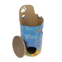 TIAKI Ocean Scratching Barrel Blue -Zoo Plus 527096 tiaki sea scratching tower 3 levels 1000x1000 hs 05 4