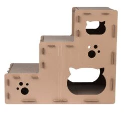 TIAKI Scratching Stairs Puzzle For Cats 70 X 40 X 60 Cm (L X W X H) -Zoo Plus 527097 tiaki scratching stairs puzzle fg 6861 8