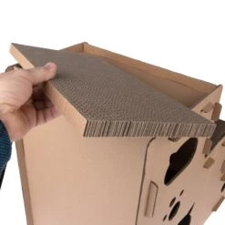 TIAKI Scratching Stairs Puzzle For Cats 70 X 40 X 60 Cm (L X W X H) -Zoo Plus 527097 tiaki scratching stairs puzzle fg 6868 6