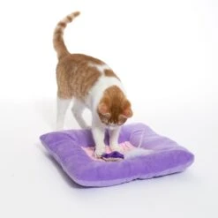 TIAKI Aubergine Cuddly Cushion With Catnip 1 Cushion -Zoo Plus 529997 cat fg 1555 4