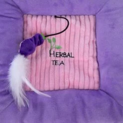 TIAKI Aubergine Cuddly Cushion With Catnip 1 Cushion -Zoo Plus 529997 tiaki catnip aubergine mat fg 1355 2