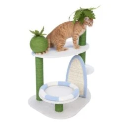 TIAKI Surfer Scratching Tree Green/White/Blue 15 TIAKI Surfer Scratching Tree Green/White/Blue -Zoo Plus 531199 tiaki surfer cat tree cat fg 9142 1