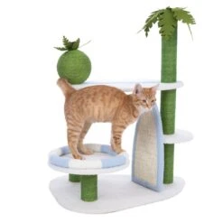TIAKI Surfer Scratching Tree Green/White/Blue 22 TIAKI Surfer Scratching Tree Green/White/Blue -Zoo Plus 531199 tiaki surfer cat tree cat fg 9154 9