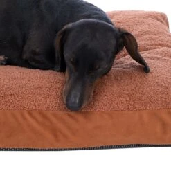 TIAKI Teddy Dog Mattress - Copper Size M: 70 X 50 X 10 Cm (L X W X H) -Zoo Plus 532701 tiaki matress teddy fg 8566 8 1