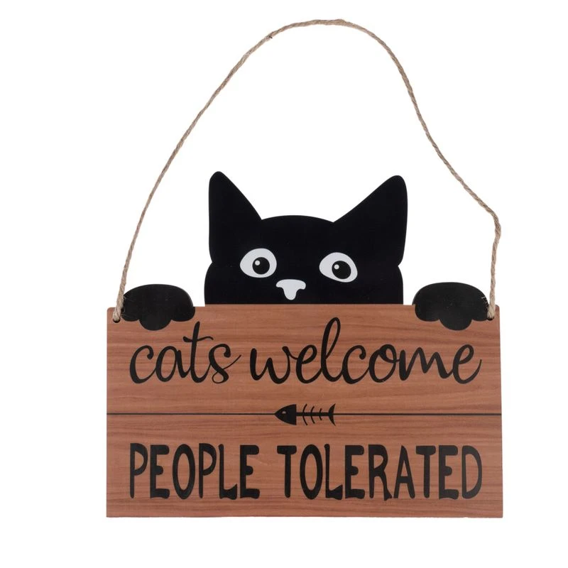 TIAKI Door Sign "Cats Welcome, People Tolerated" 1 Sign