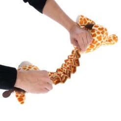 TIAKI Giraffe With Elasticated Neck Plush Toy 60 X 19 X 13 Cm (L X W X H) -Zoo Plus 546398 giraffe elastic neck plush toy fg 0882 0