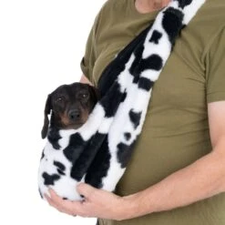 TIAKI Shoulder Bag Black & White: 76 X 12 X 38 Cm (L X W X H) -Zoo Plus 547896 shoulder bag cow fg psd 3594 6 1