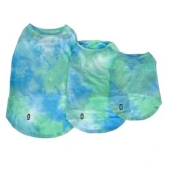 TIAKI Pet & Parent Tie-Dye Shirt Dog T-shirt: Medium (30cm Back Length) -Zoo Plus 562448 563696 562449 ocean size s m l fg 8708 4 3
