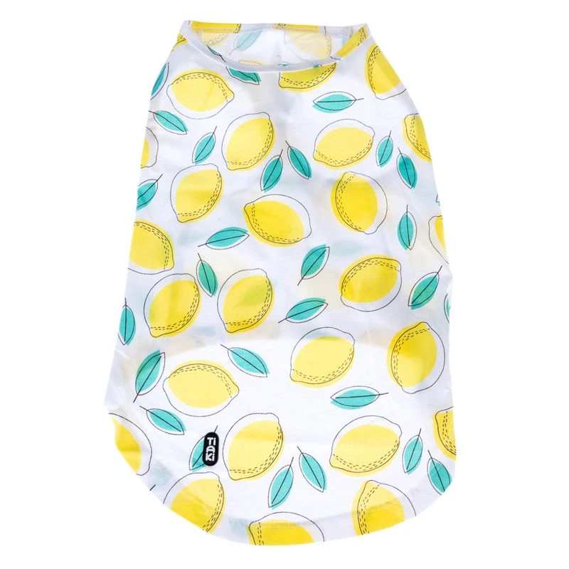 TIAKI Pet & Parent Pyjamas - Lemon Set: Small PJs For Dog Parents + 40cm (back Length) Dog Shirt 7 TIAKI Pet & Parent Pyjamas - Lemon Set: Small PJs For Dog Parents + 40cm (back Length) Dog Shirt - Image 7
