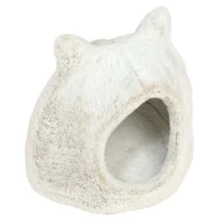 TIAKI Cuddly Bear Cat Den Approx. Diameter 43 X (H) 42 Cm -Zoo Plus 587002 pla tiaki cat cave fluffy bear fg 1441 9