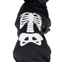 TIAKI Glow-in-the-Dark Skeleton Hoodie Size L: Approx. 40cm Back Length 24 TIAKI Glow-in-the-Dark Skeleton Hoodie Size L: Approx. 40cm Back Length -Zoo Plus 593097 tiaki skeleton hoodie glow in the dark l dog fg 9622 5