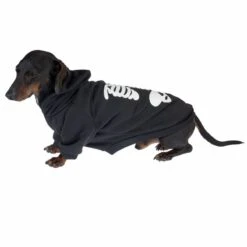 TIAKI Glow-in-the-Dark Skeleton Hoodie Size S: Approx. 30cm Back Length -Zoo Plus 593097 tiaki skeleton hoodie glow in the dark l dog fg 9627 5 1