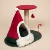 TIAKI Scratching Post With Christmas Teepee Red