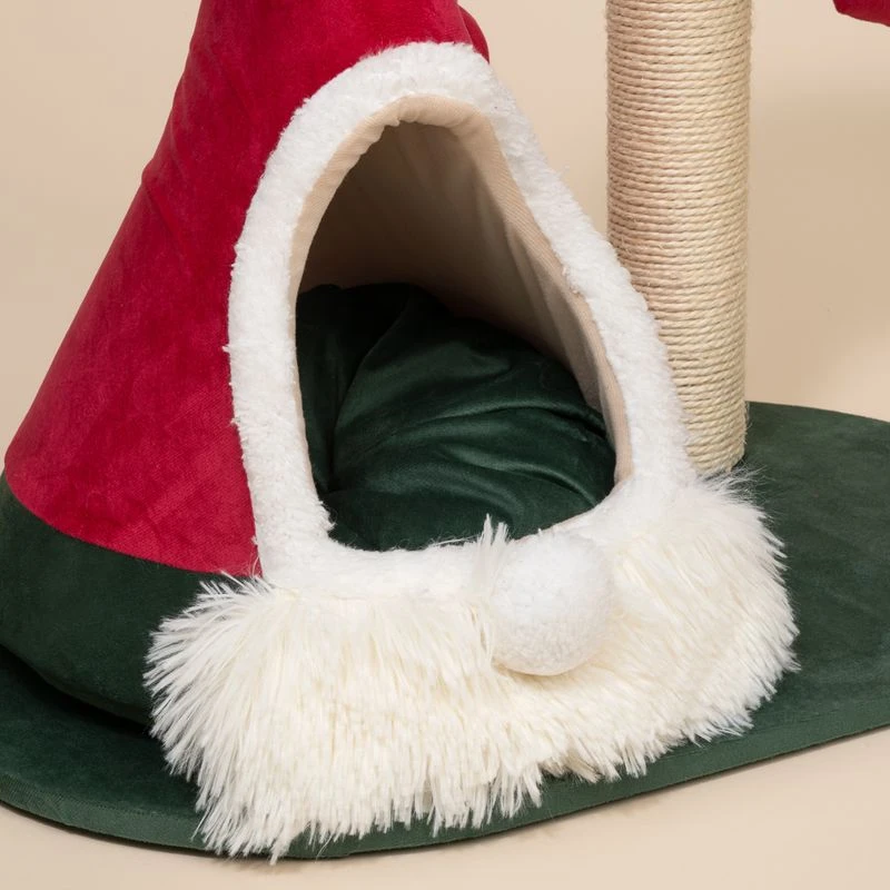 TIAKI Scratching Post With Christmas Teepee Red 10 TIAKI Scratching Post With Christmas Teepee Red - Image 10