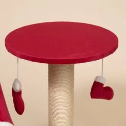 TIAKI Scratching Post With Christmas Teepee Red 20 TIAKI Scratching Post With Christmas Teepee Red -Zoo Plus 597701 tiaki cat tree with teepee fg 0023 9