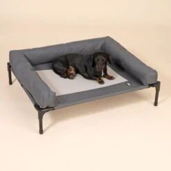 TIAKI Sun Dog Lounger Cream/ Brown, Size L: 91 X 76 X 18cm (L X W X H) -Zoo Plus 604496 tiaki sun sofa grey l fg 4057 7 2