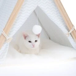 TIAKI Blue Wave Cat Teepee 56.5 X 61.5 X 61 Cm (L X W X H) -Zoo Plus dsc7154 5