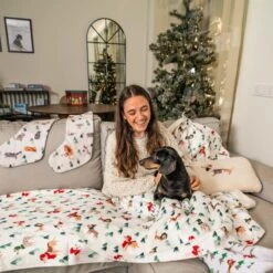 TIAKI Fun Winter Blanket For Dogs Blanket For Pawrents: 150 X 130cm (L X W) -Zoo Plus tiaki decke funny winter dogs fs1 5 2