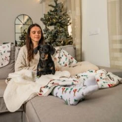 TIAKI Fun Winter Blanket For Dogs Blanket For Pawrents: 150 X 130cm (L X W) -Zoo Plus tiaki decke funny winter dogs fs2 9 2