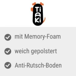 TIAKI Dog Mattress Memory Foam, Brown S: L 80 X W 60 X H 17 Cm -Zoo Plus tiaki hundematratze memory foam braun usps 5 1