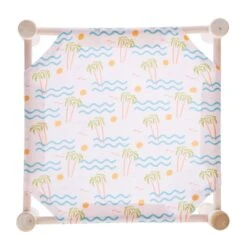 TIAKI Island Life Cat Bed 50 X 50 X 13 Cm (L X W X H) -Zoo Plus tiaki island cat bed fg 0768 7