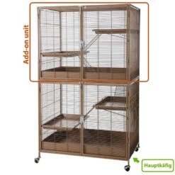 TIAKI Small Animal Cage Étagère - Caramel Economy Pack: Main Cage + Add-On