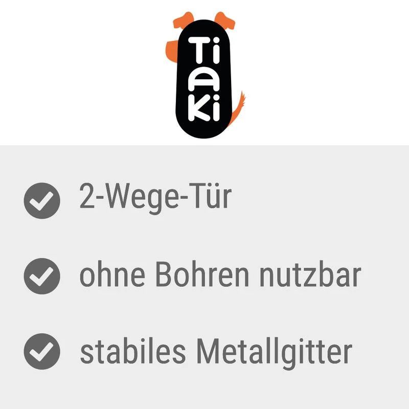 TIAKI White Dog Gate With 7 Cm Extension Height 76 Cm, Width 75 To 82 Cm 2 TIAKI White Dog Gate With 7 Cm Extension Height 76 Cm, Width 75 To 82 Cm - Image 2