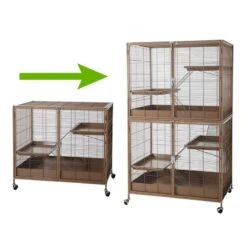 TIAKI Small Animal Cage Étagère - Caramel Economy Pack: Main Cage + Add-On -Zoo Plus v3 0 3